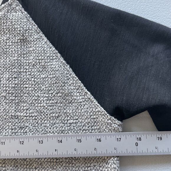 OLIVE + OAK Varsity Jacket Women Size S Fitted Snap Closure Black White Baseball - Picture 7 of 9